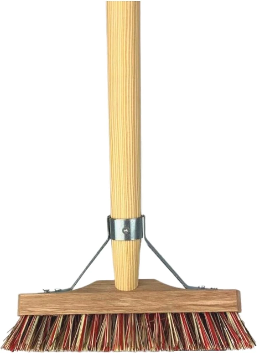 Synx Tools Luiwagen Union Mix Nylon Extra Hard 22cm - Tegel Bezem Schrobber- Bezemsteel - Schoonmaakbezem - Schrobborstels - Bezems Met Steel 150 Cm - Afbeelding 2