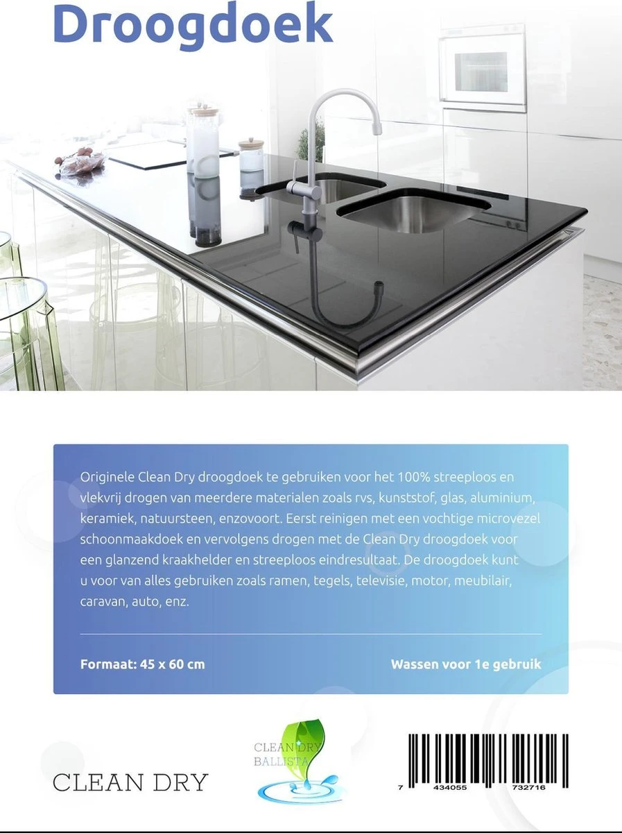 Ramen Zemen Ramen Wassen Super Set Streeploos Ramen Zemen Set Clean Dry Blauw - Afbeelding 2