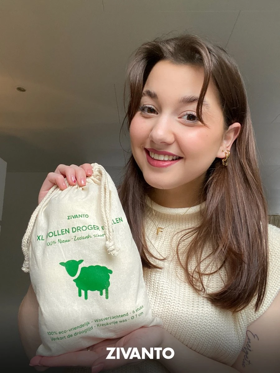 Drogerballen - Droogballen Voor Wasdrogers - Wasdrogerballen, Wasbollen & Wasballen - 100% Diervriendelijk, Duurzaam & Herbruikbaar - Duurzaam Cadeau - Energie Besparen - RWS Wol & Zero Waste - 6 Stuks Van Zivanto - Afbeelding 6