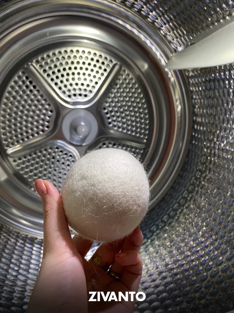 Drogerballen - Droogballen Voor Wasdrogers - Wasdrogerballen, Wasbollen & Wasballen - 100% Diervriendelijk, Duurzaam & Herbruikbaar - Duurzaam Cadeau - Energie Besparen - RWS Wol & Zero Waste - 6 Stuks Van Zivanto - Afbeelding 7