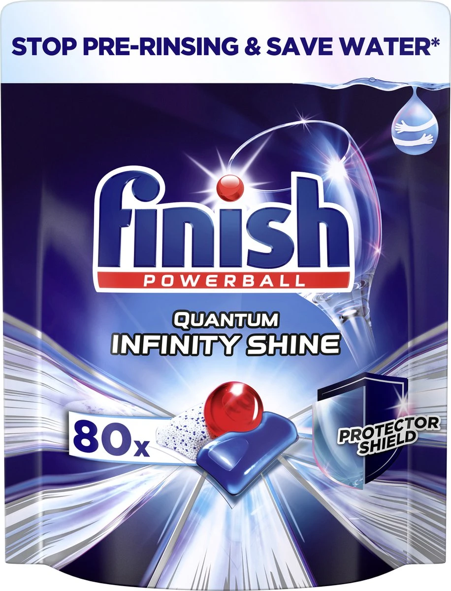 Finish Quantum Ultimate Infinity Shine Vaatwastabletten - 80 Capsules - Afbeelding 2