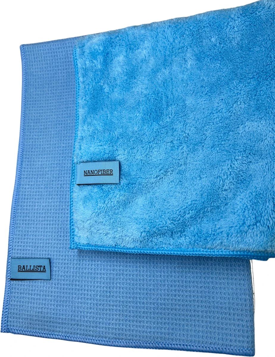 Ballista Ramenset Raamdoeken Droogdoek 45 X 60 Cm + Nanofiber 40 X 40 Cm Beide In Het Blauw Klasse 1 - Afbeelding 10