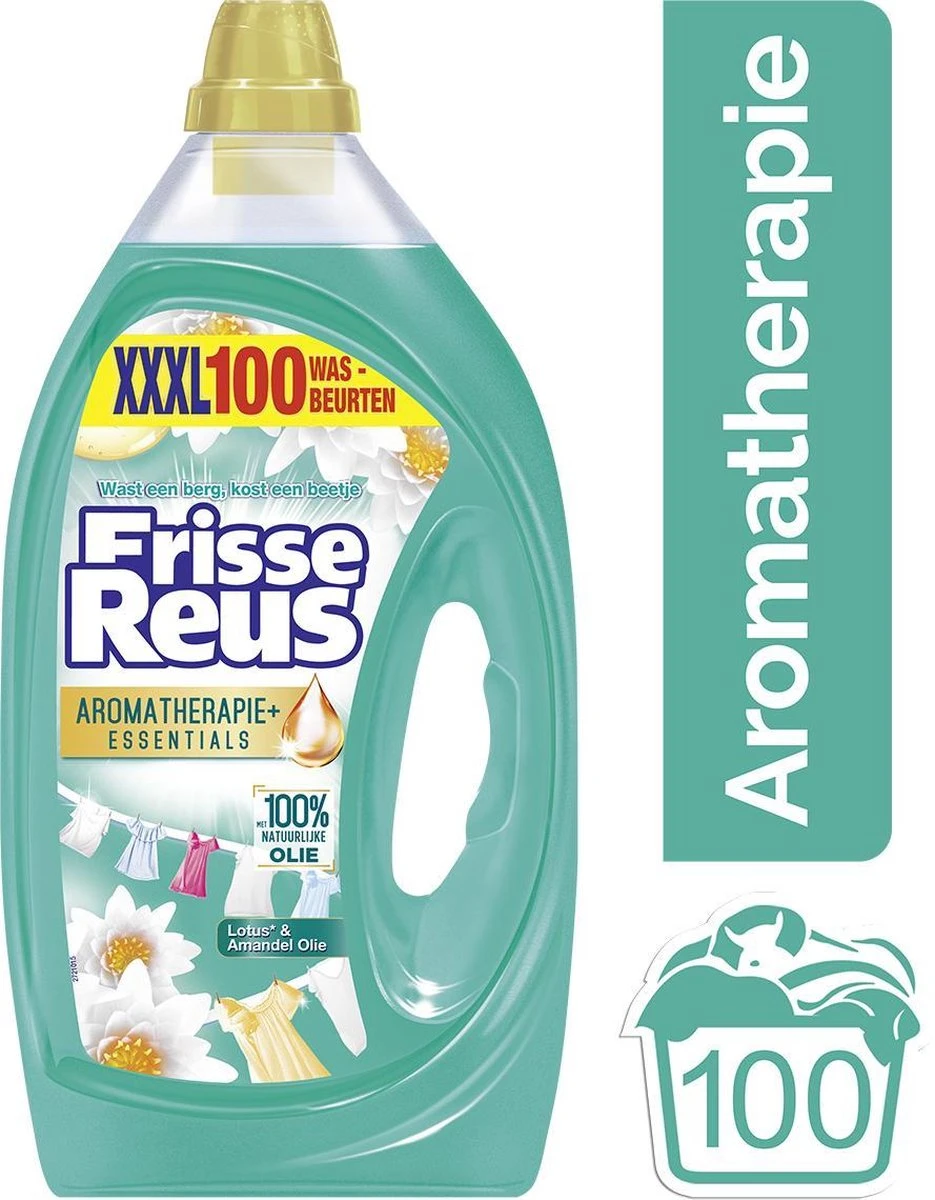 Frisse Reus Lotus Amandel Gel Vloeibaar Wasmiddel - Witte Was - Voordeelverpakking - 100 Wasbeurten - Afbeelding 3