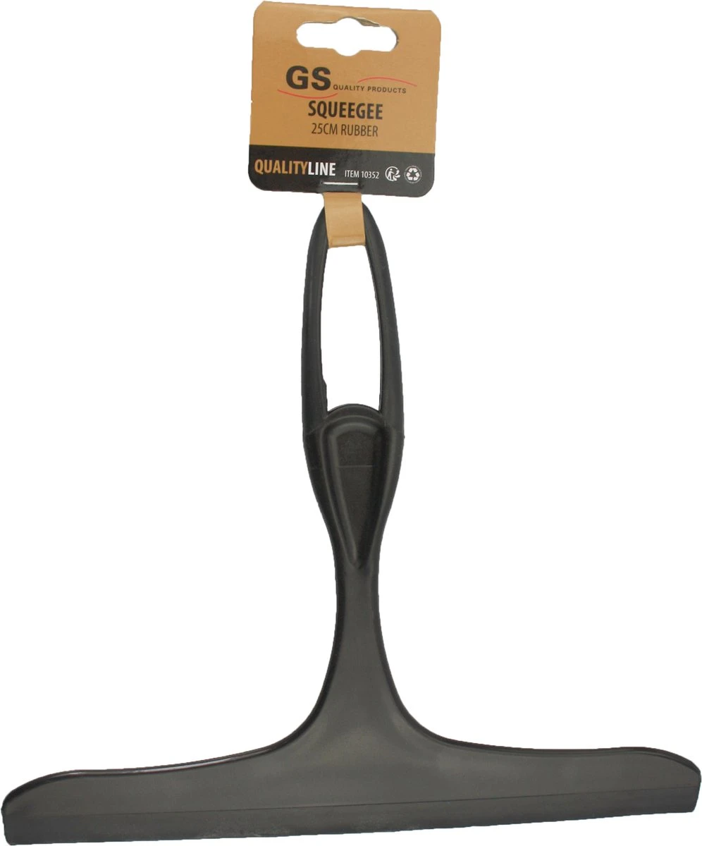 GS Raamwisser Zwart 25 Cm - Raamtrekker - Wisser Voor Douche , Badkamer En Auto - Afbeelding 3